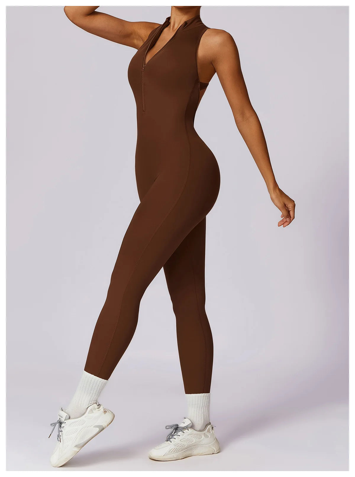 V-Back Sculpt Sleeveless Jumpsuit