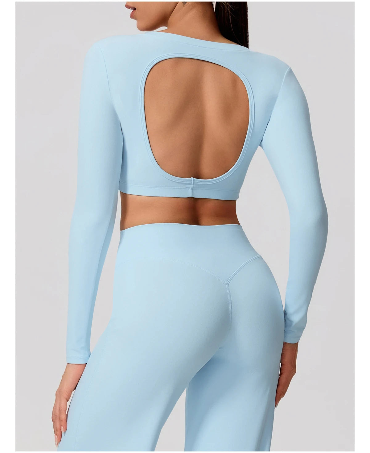 Naked Feeling Long Sleeve Backless Top