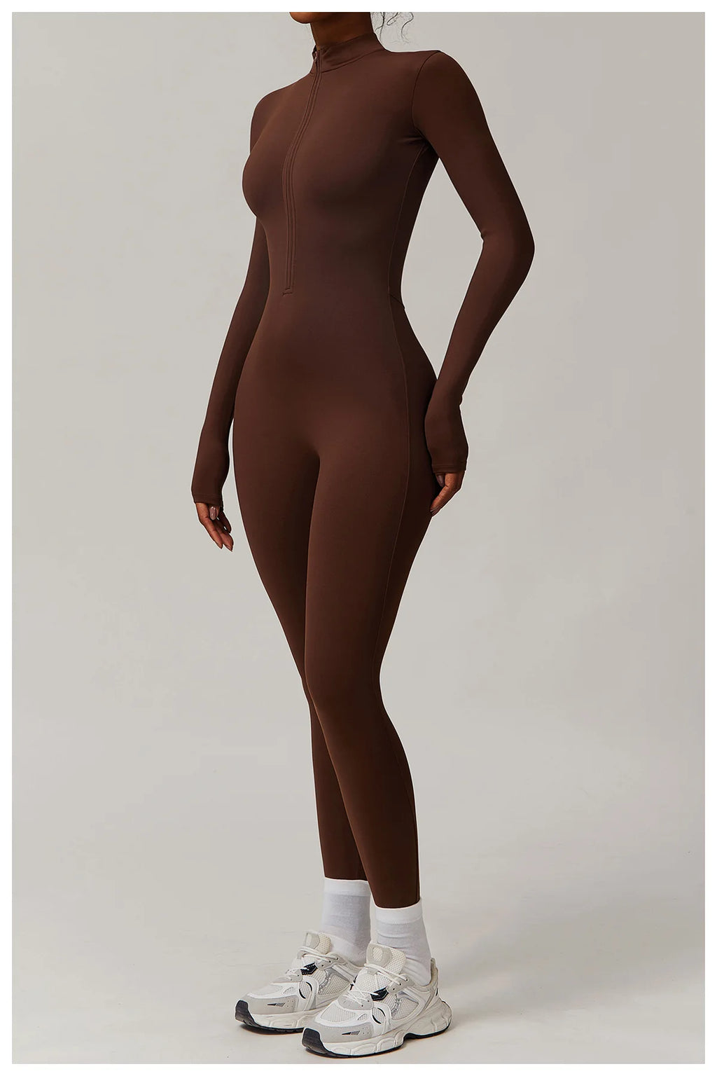 SculptEase Fleece-Lined Long-Sleeve Jumpsuit