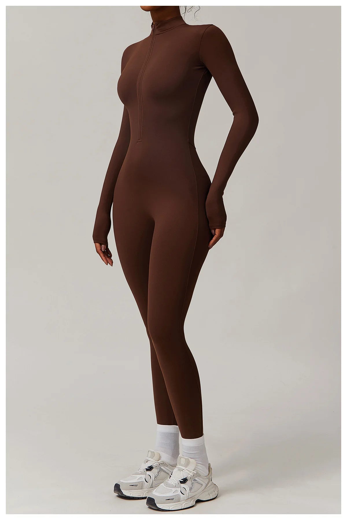 SculptEase Fleece-Lined Long-Sleeve Jumpsuit
