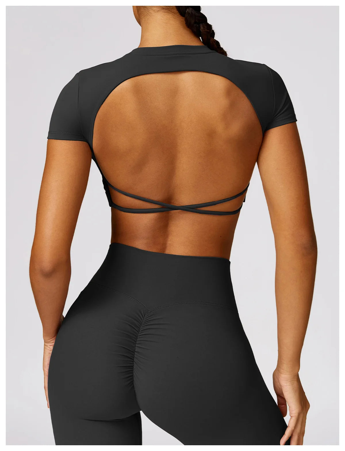 Breathable Backless Crop Top