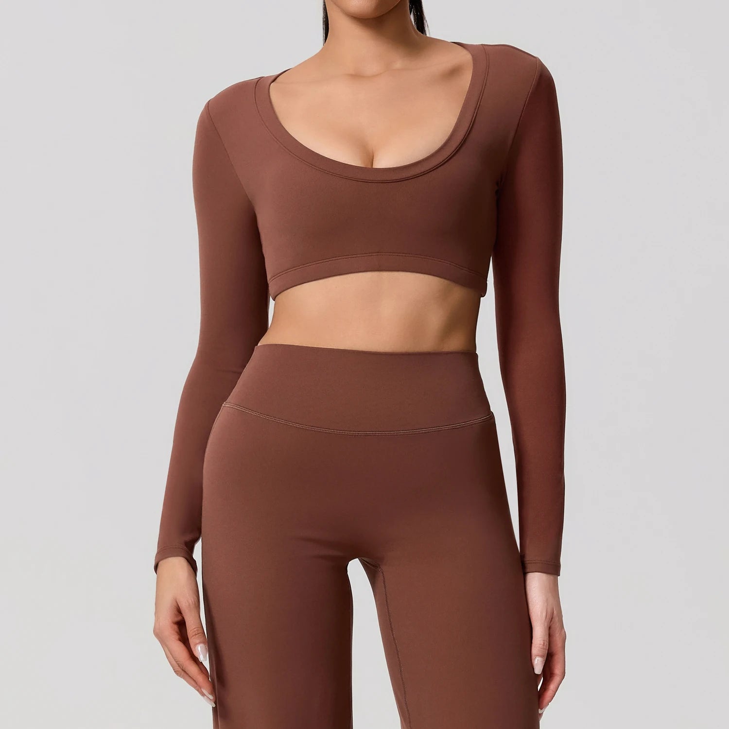 Naked Feeling Long Sleeve Backless Top