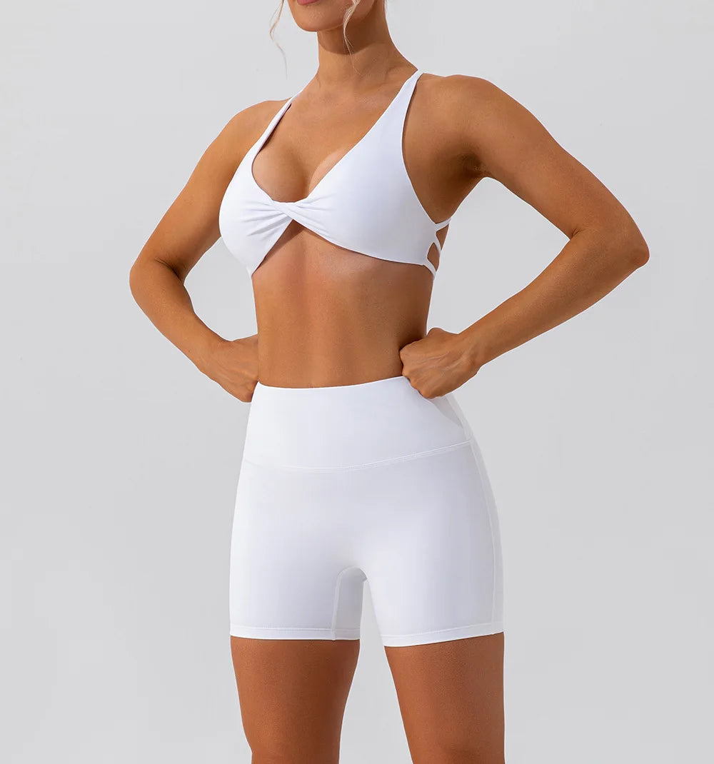 Twist Front with Crossback Sports Bra