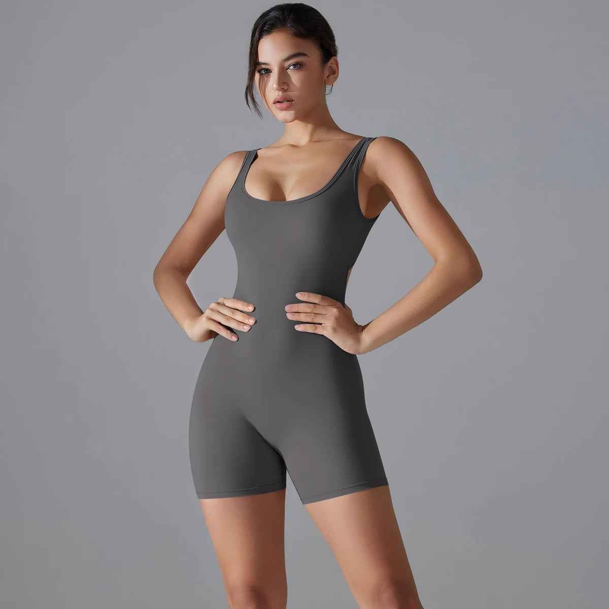 V-Back Scrunch Sports Jumpsuit