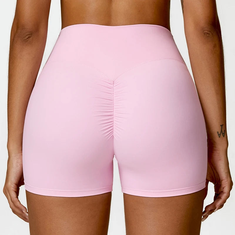 High-Waist Quick-Dry Scrunch Shorts