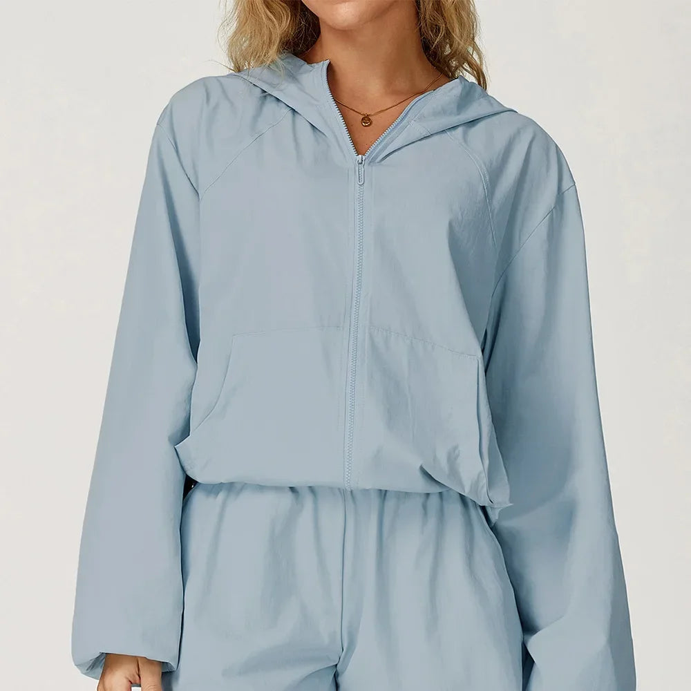 Avara Lightweight Hooded Zipper Jacket