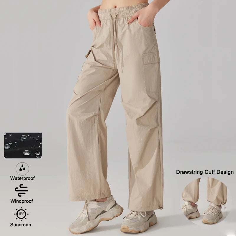 Lightweight Water-Resistant Parachute Cargo Pants