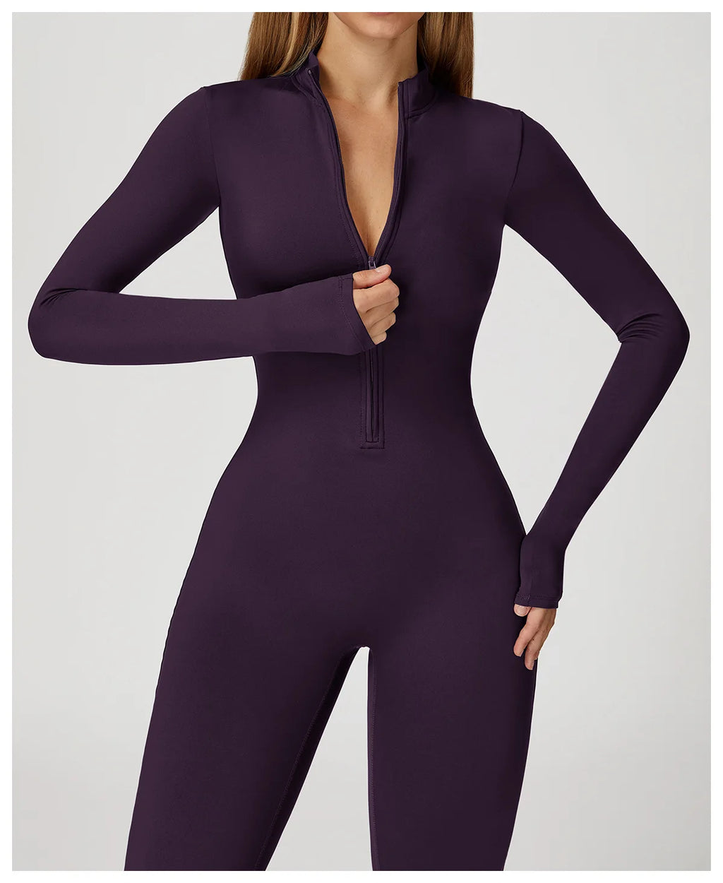 SculptEase Fleece-Lined Long-Sleeve Jumpsuit