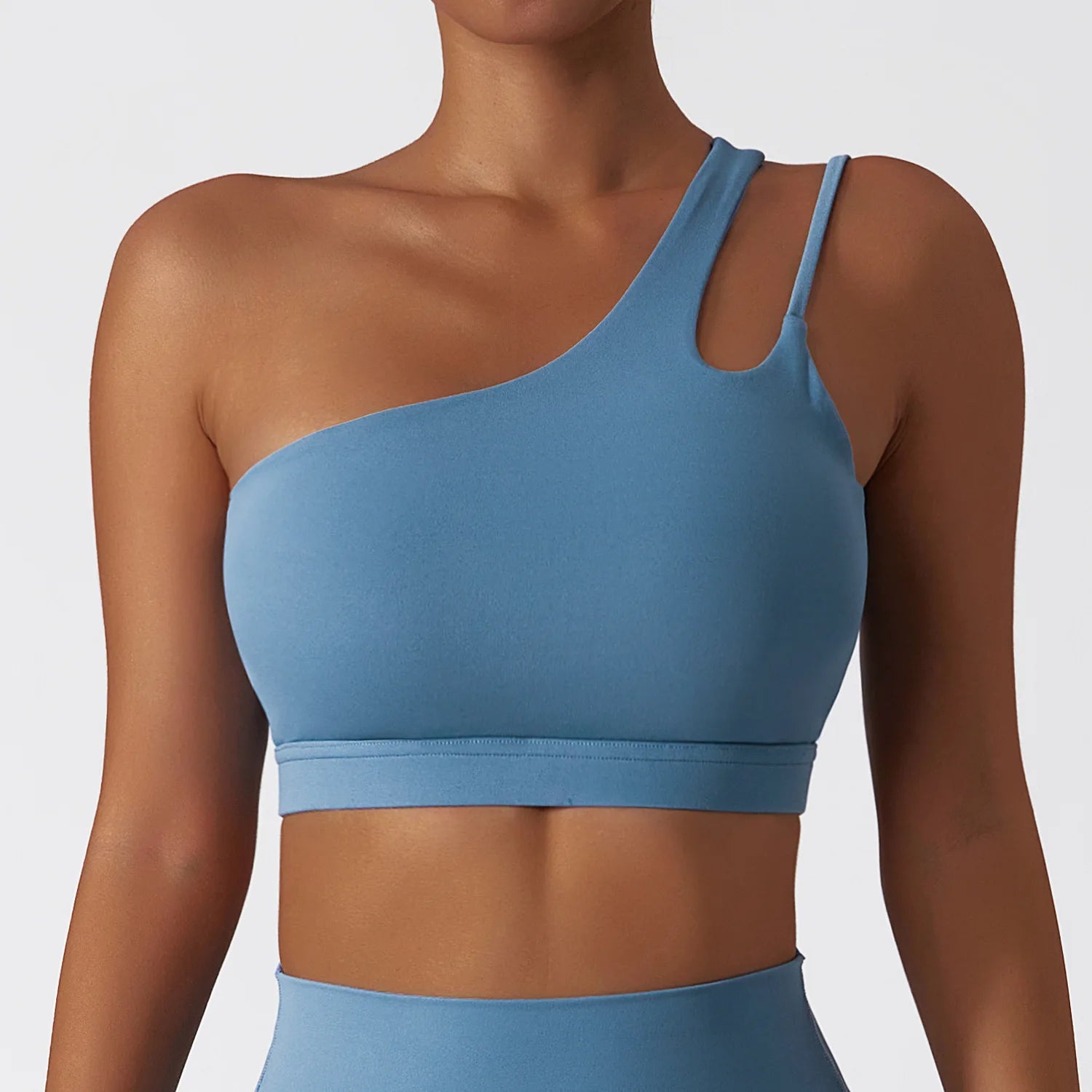 Quick-Dry Asymmetric Sports Bra