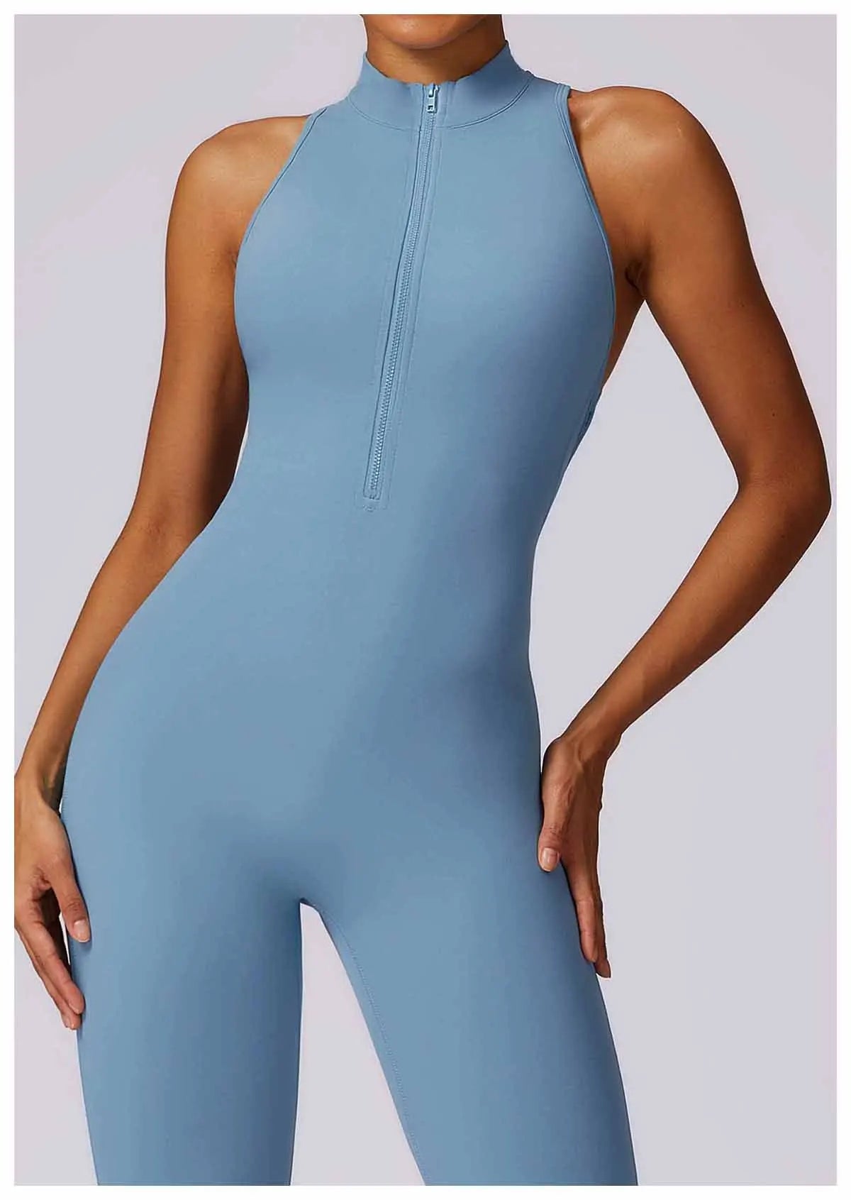 V-Back Sculpt Sleeveless Jumpsuit
