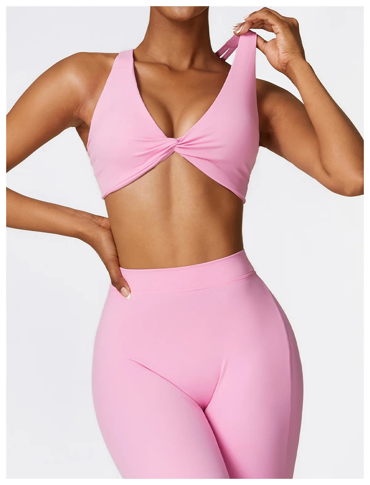 Seamless 2-Piece High-Waist Flare Leggings & Sports Bra