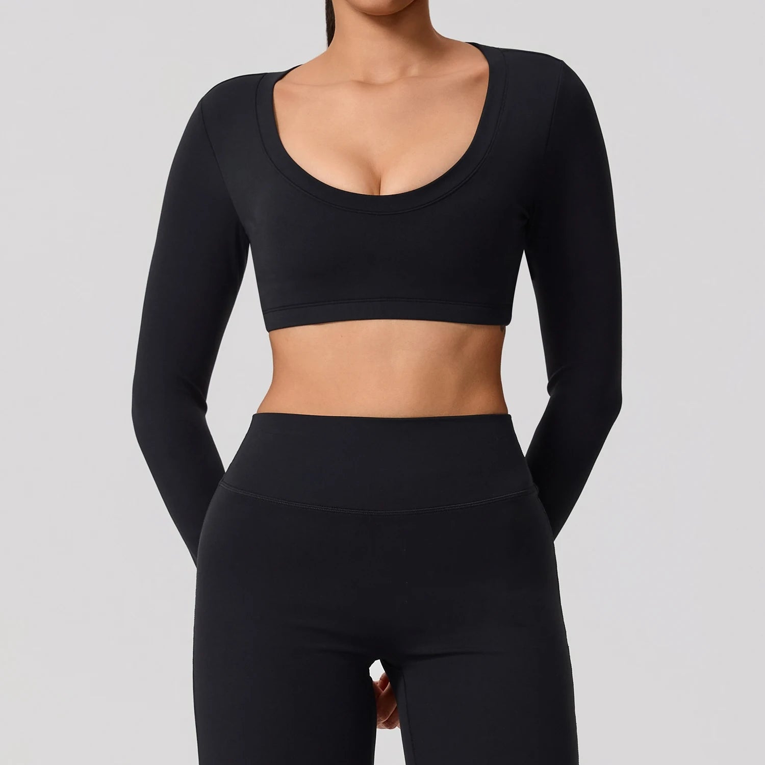Naked Feeling Long Sleeve Backless Top