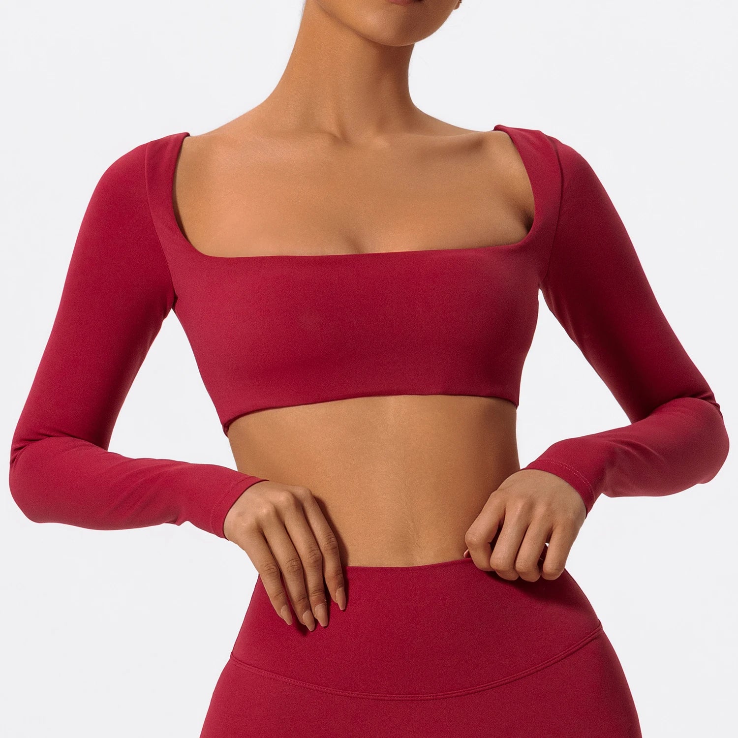 Quick-Dry & Push-Up Long-Sleeve Workout Top