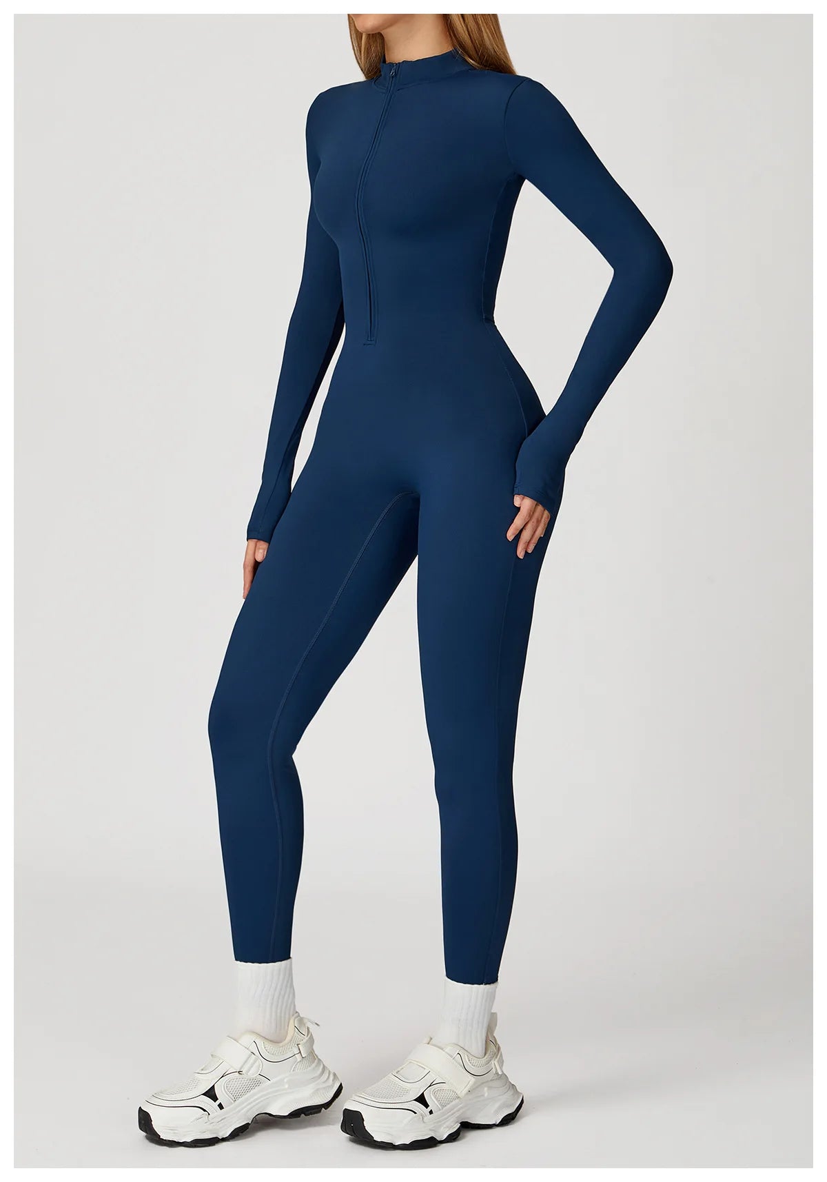 SculptEase Fleece-Lined Long-Sleeve Jumpsuit