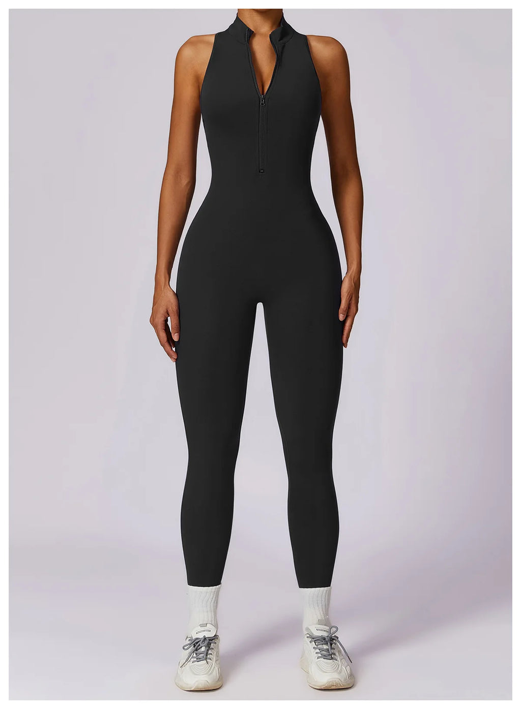 V-Back Sculpt Sleeveless Jumpsuit