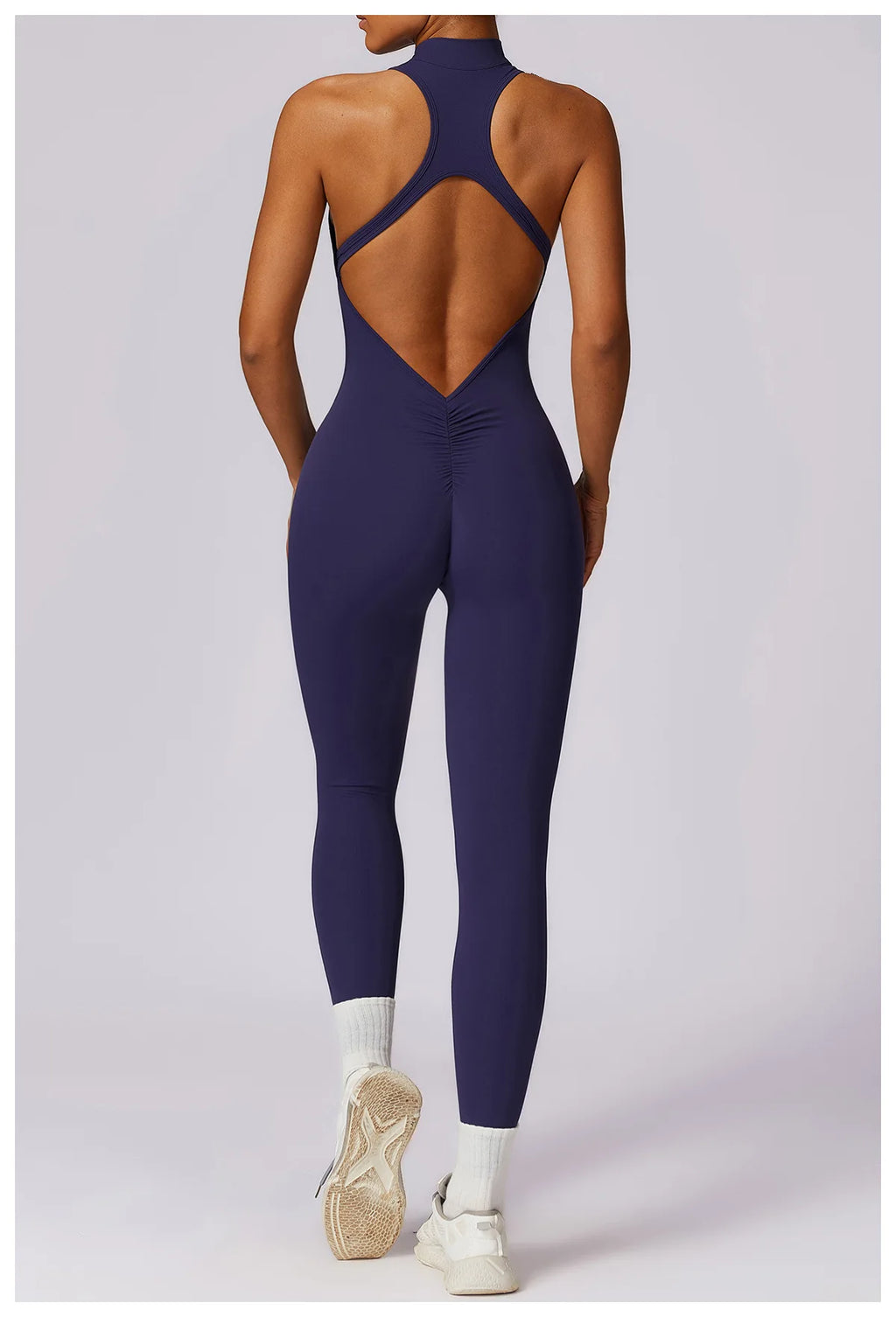 V-Back Sculpt Sleeveless Jumpsuit