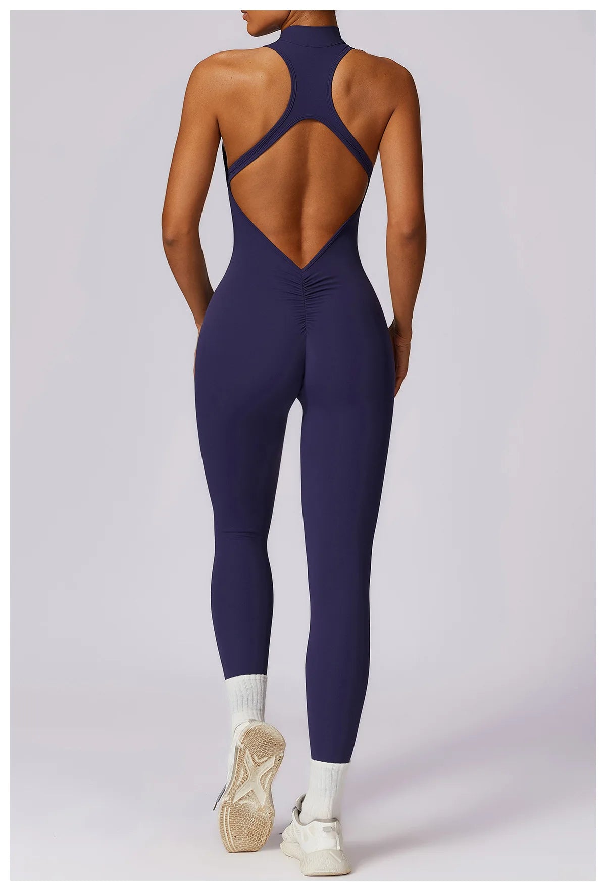 V-Back Sculpt Sleeveless Jumpsuit