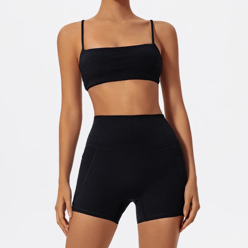 2-Piece Quick-Dry Sports Bra & Shorts Set