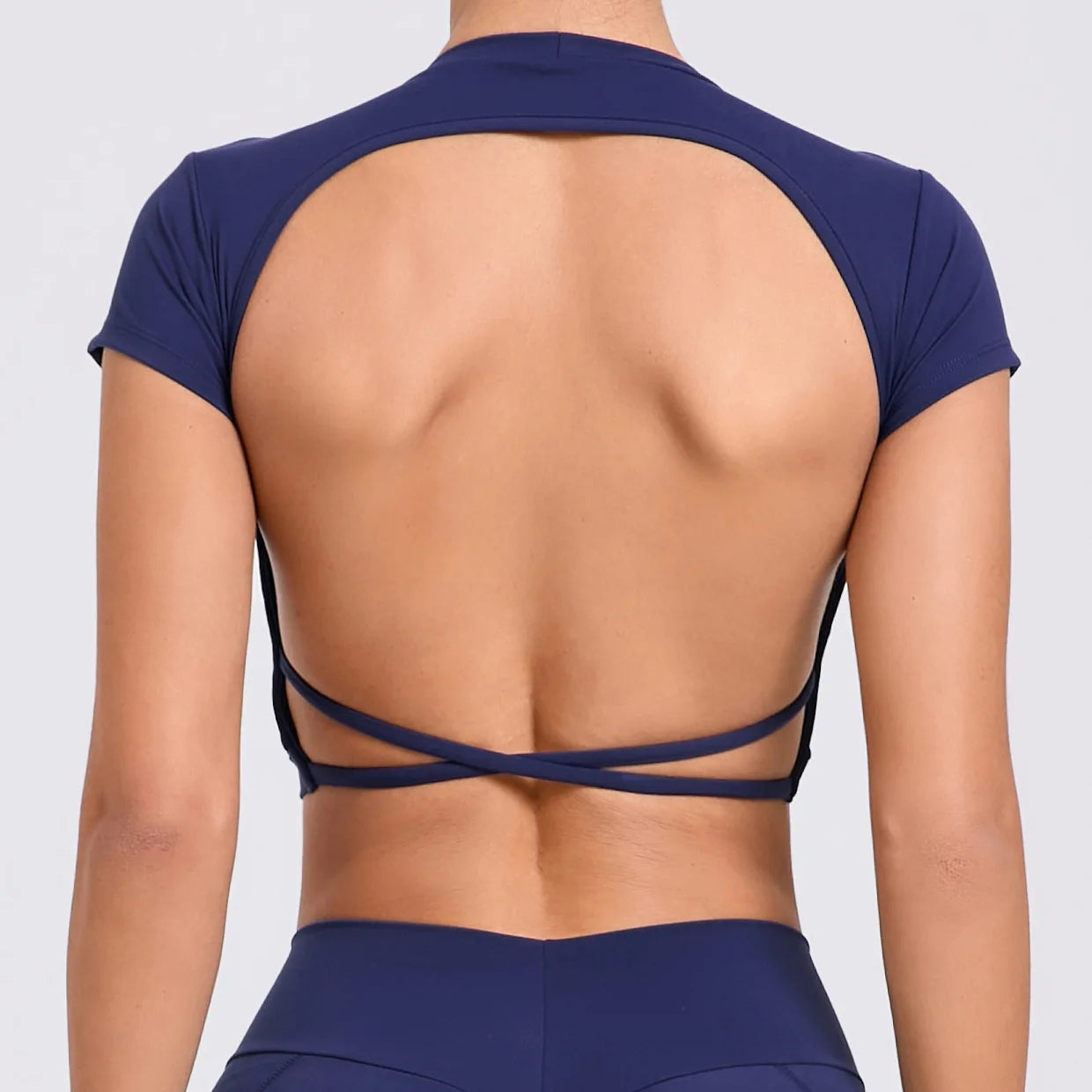 Breathable Backless Crop Top