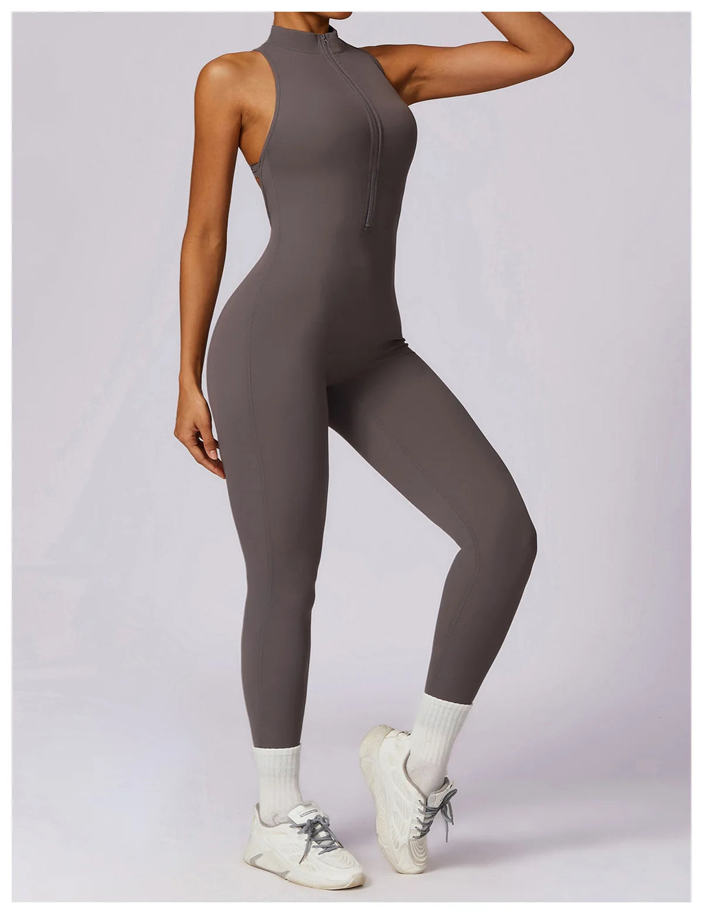 V-Back Sculpt Sleeveless Jumpsuit