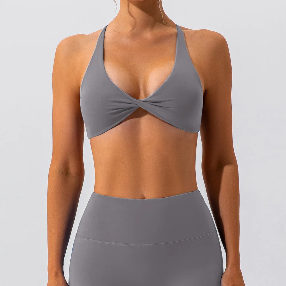 Twist Front with Crossback Sports Bra