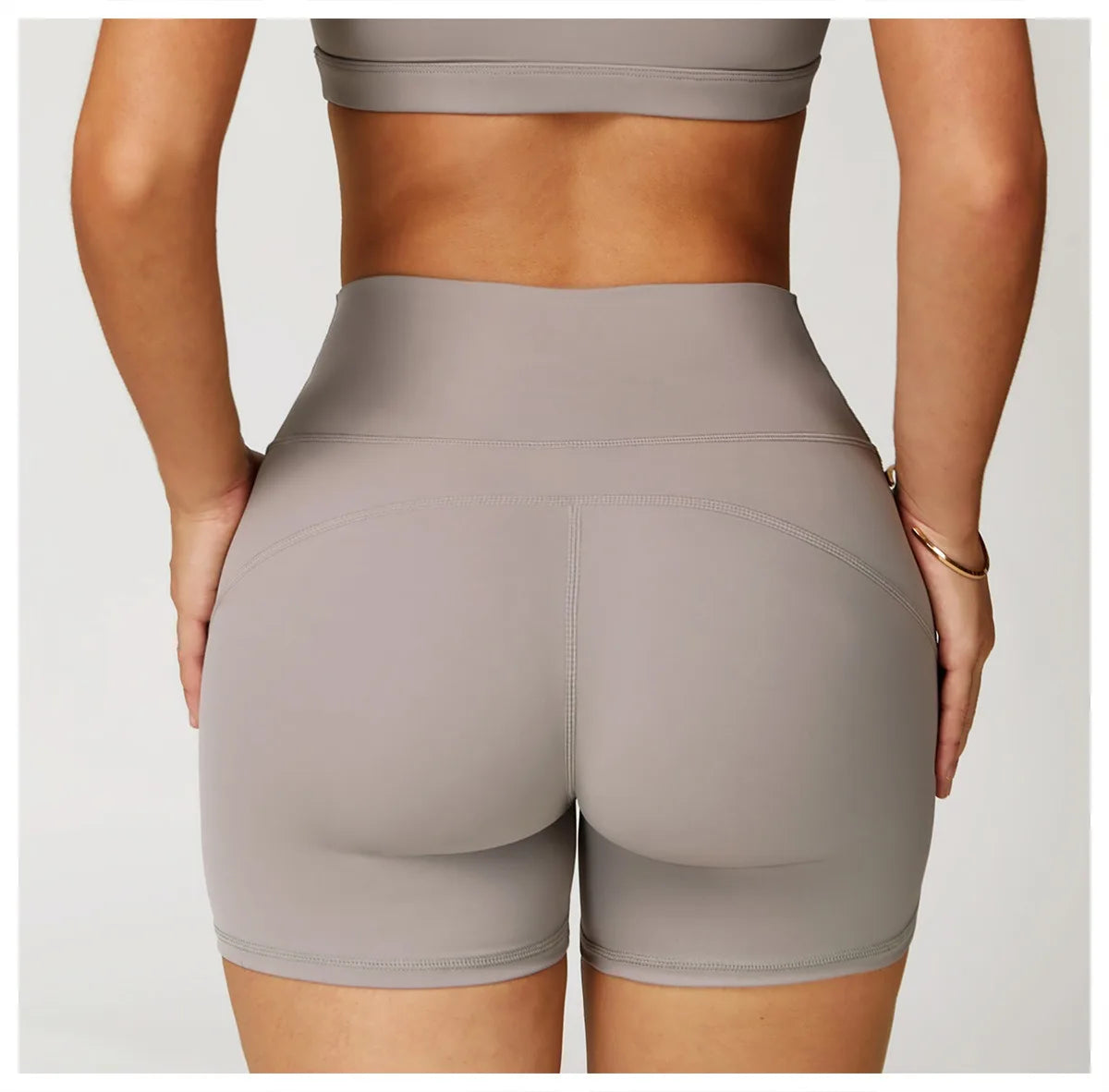 Bare Feel High-Waist Compression Gym Shorts