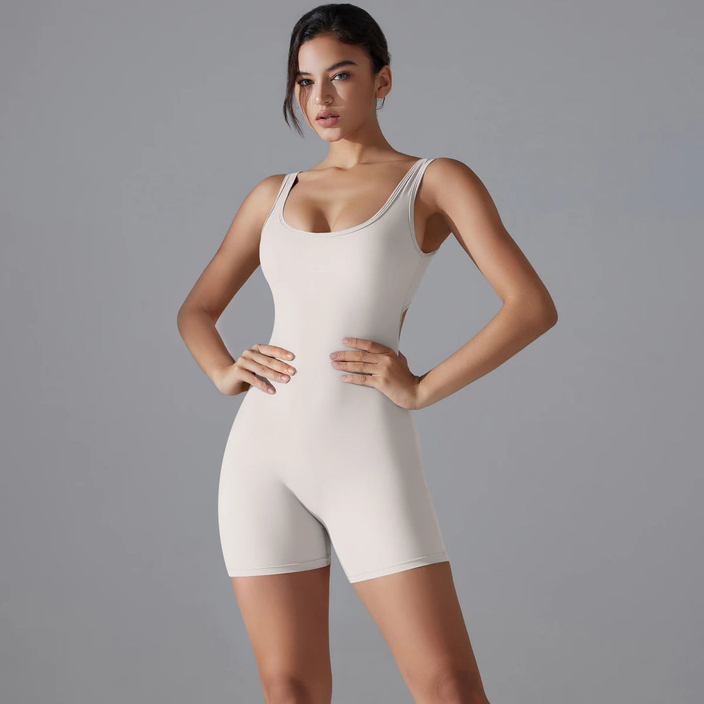 V-Back Scrunch Sports Jumpsuit