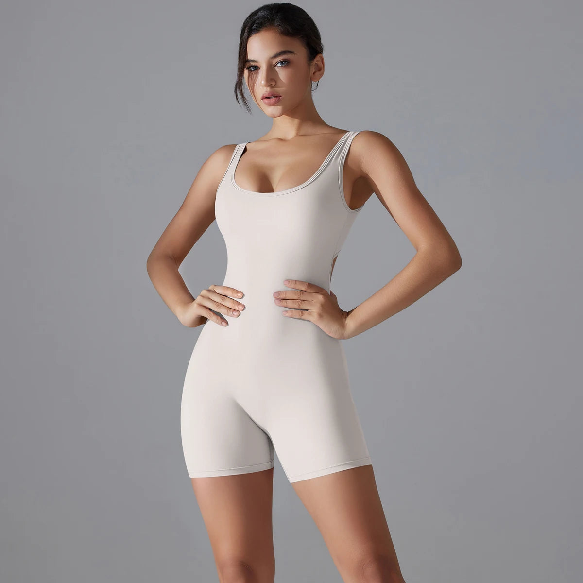 V-Back Scrunch Sports Jumpsuit