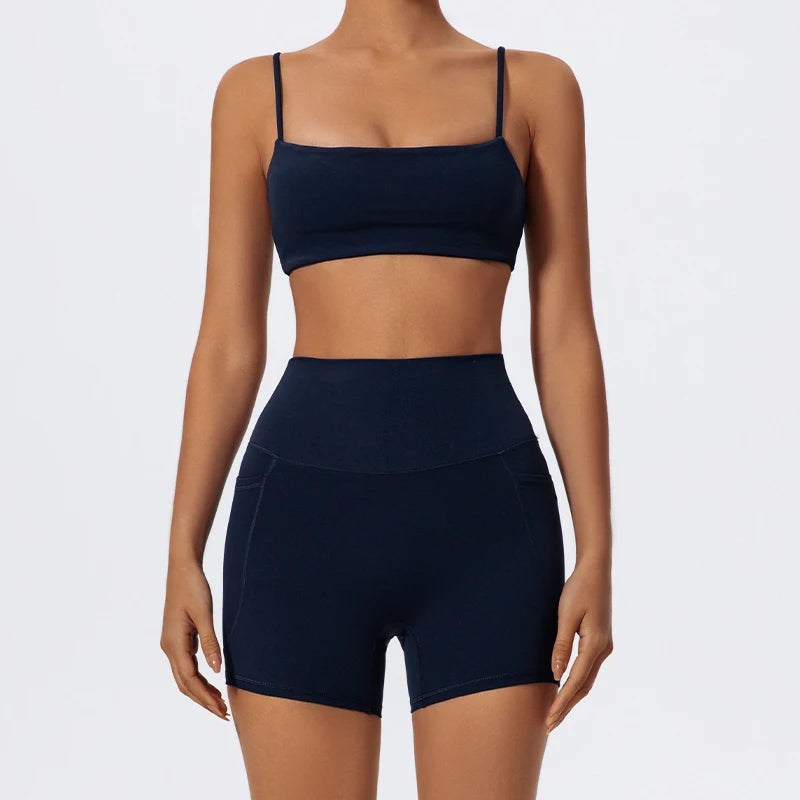 2-Piece Quick-Dry Sports Bra & Shorts Set