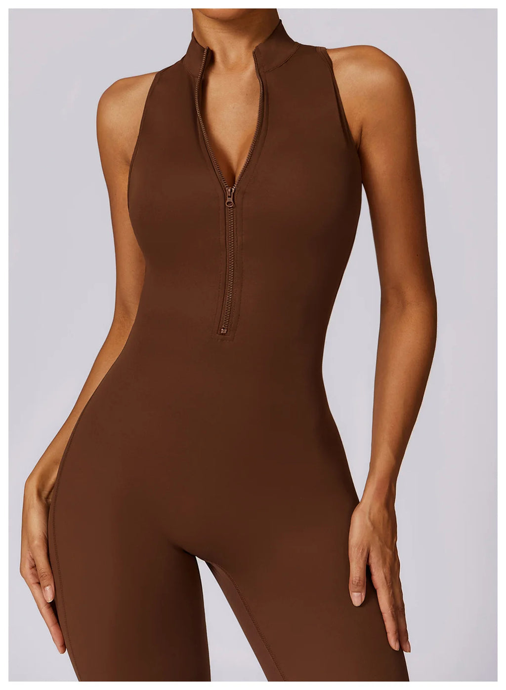 V-Back Sculpt Sleeveless Jumpsuit