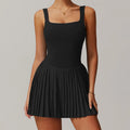 Square-Neck Tennis Dress