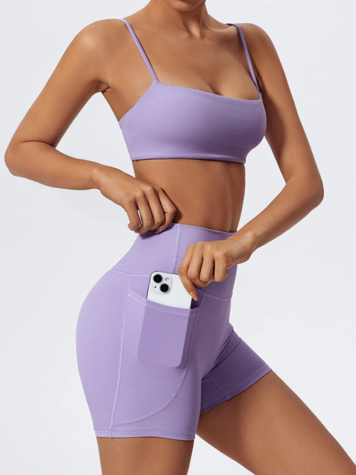 2-Piece Quick-Dry Sports Bra & Shorts Set