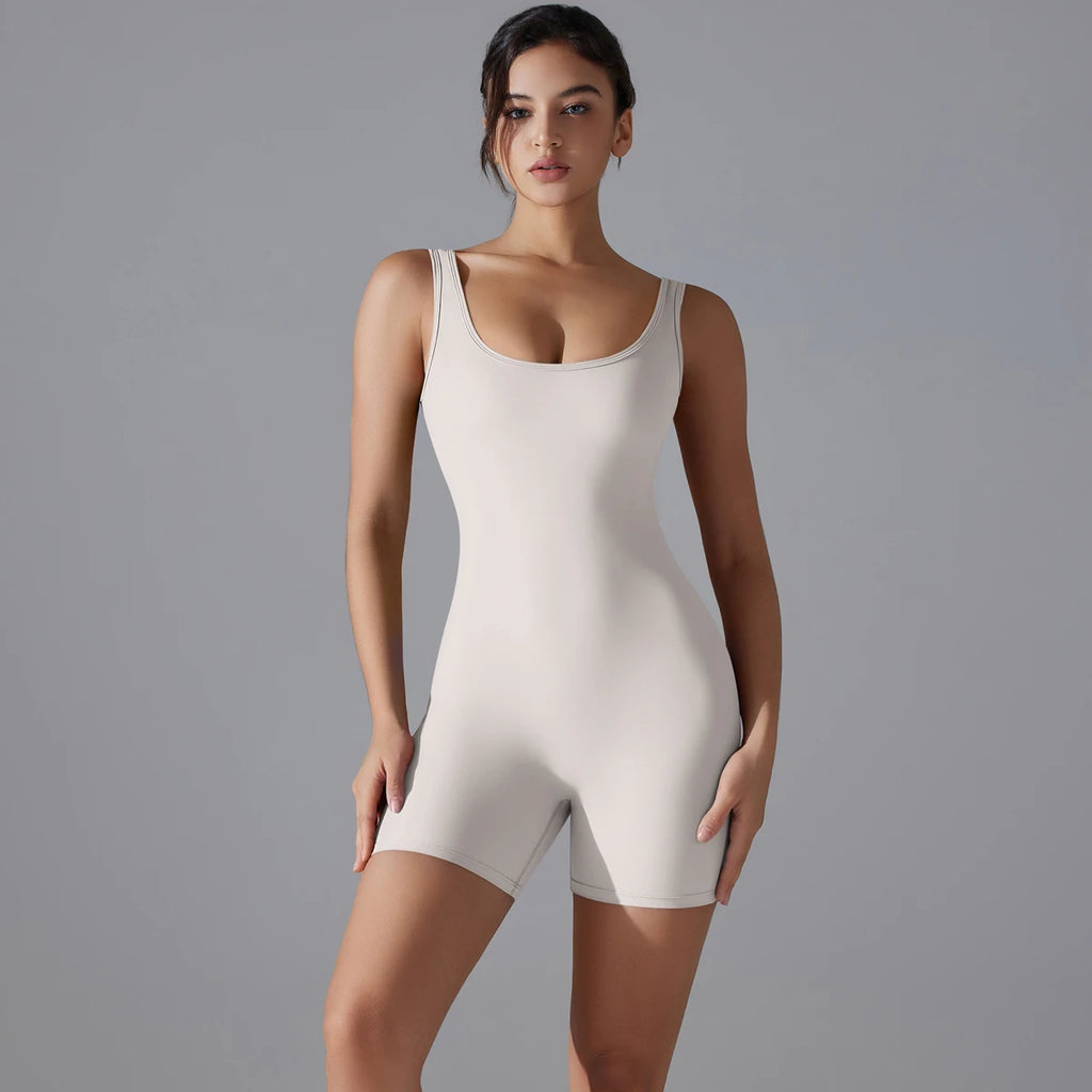 V-Back Scrunch Sports Jumpsuit