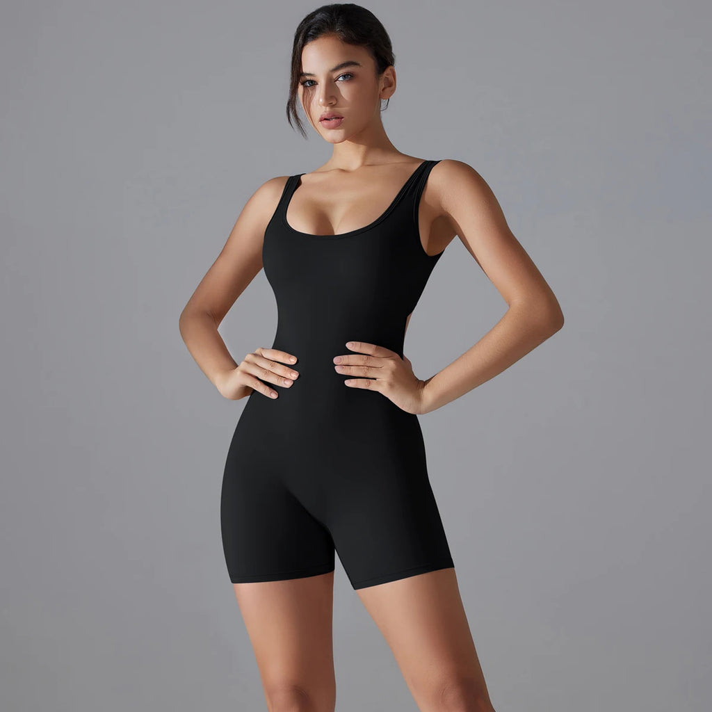 V-Back Scrunch Sports Jumpsuit