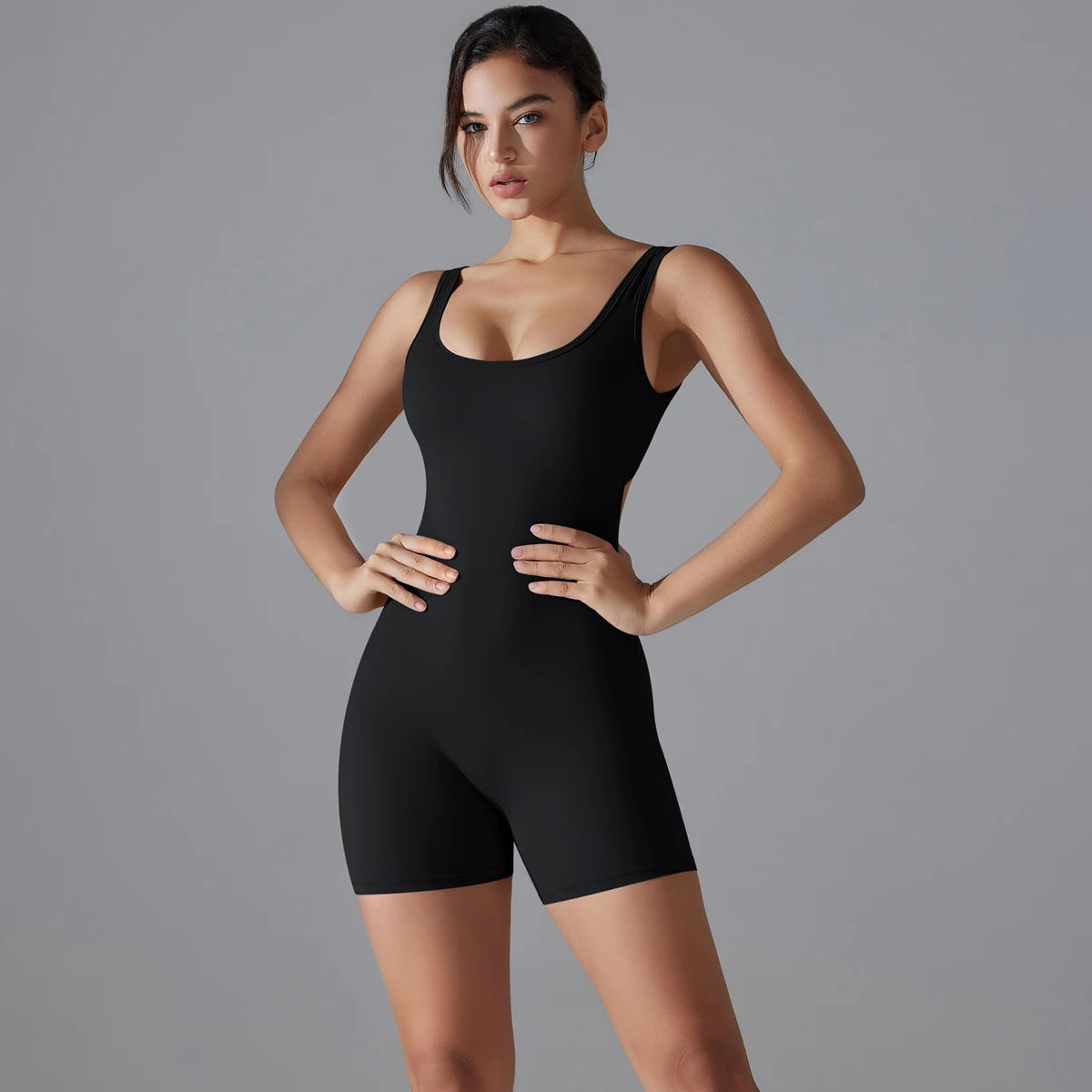 V-Back Scrunch Sports Jumpsuit
