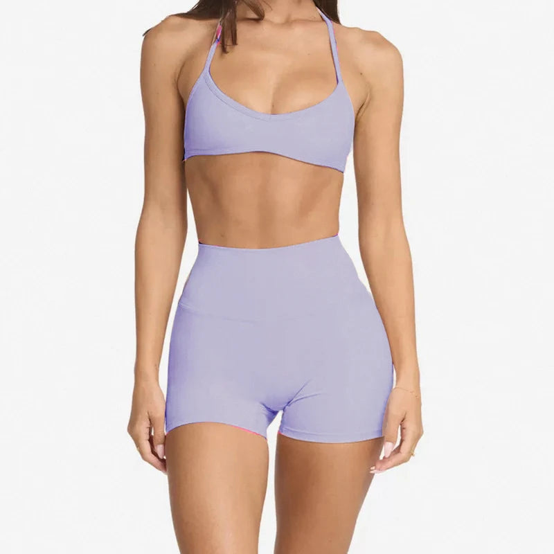 Serenity Set – 2-piece Halter Bra & Shorts Activewear Set