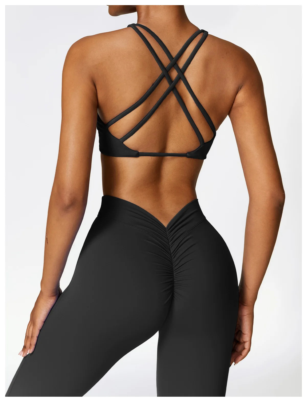 Seamless 2-Piece High-Waist Flare Leggings & Sports Bra