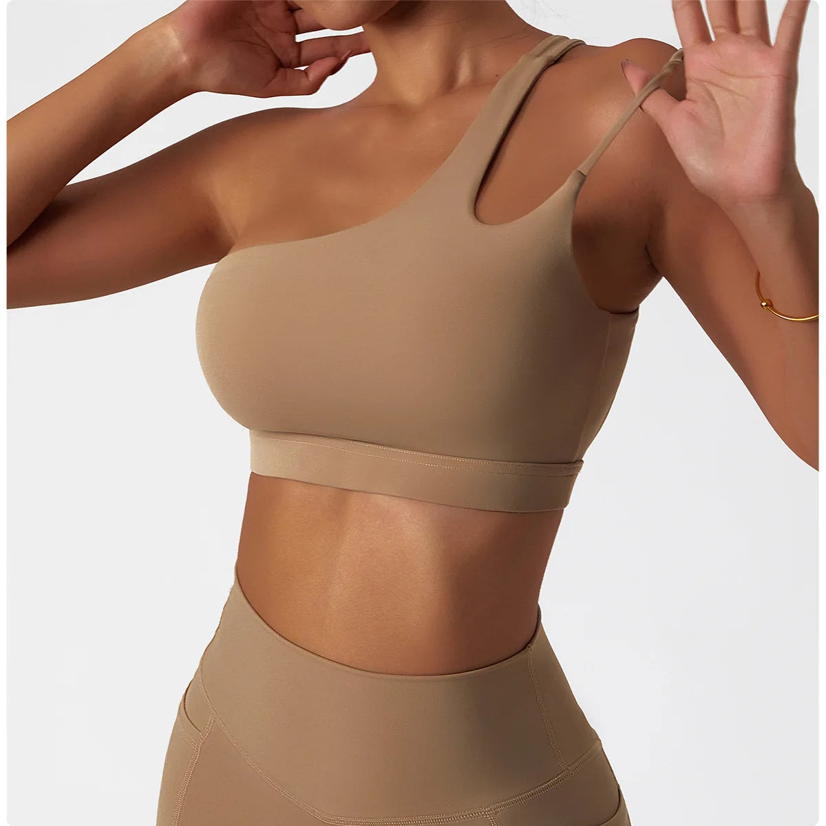 Quick-Dry Asymmetric Sports Bra