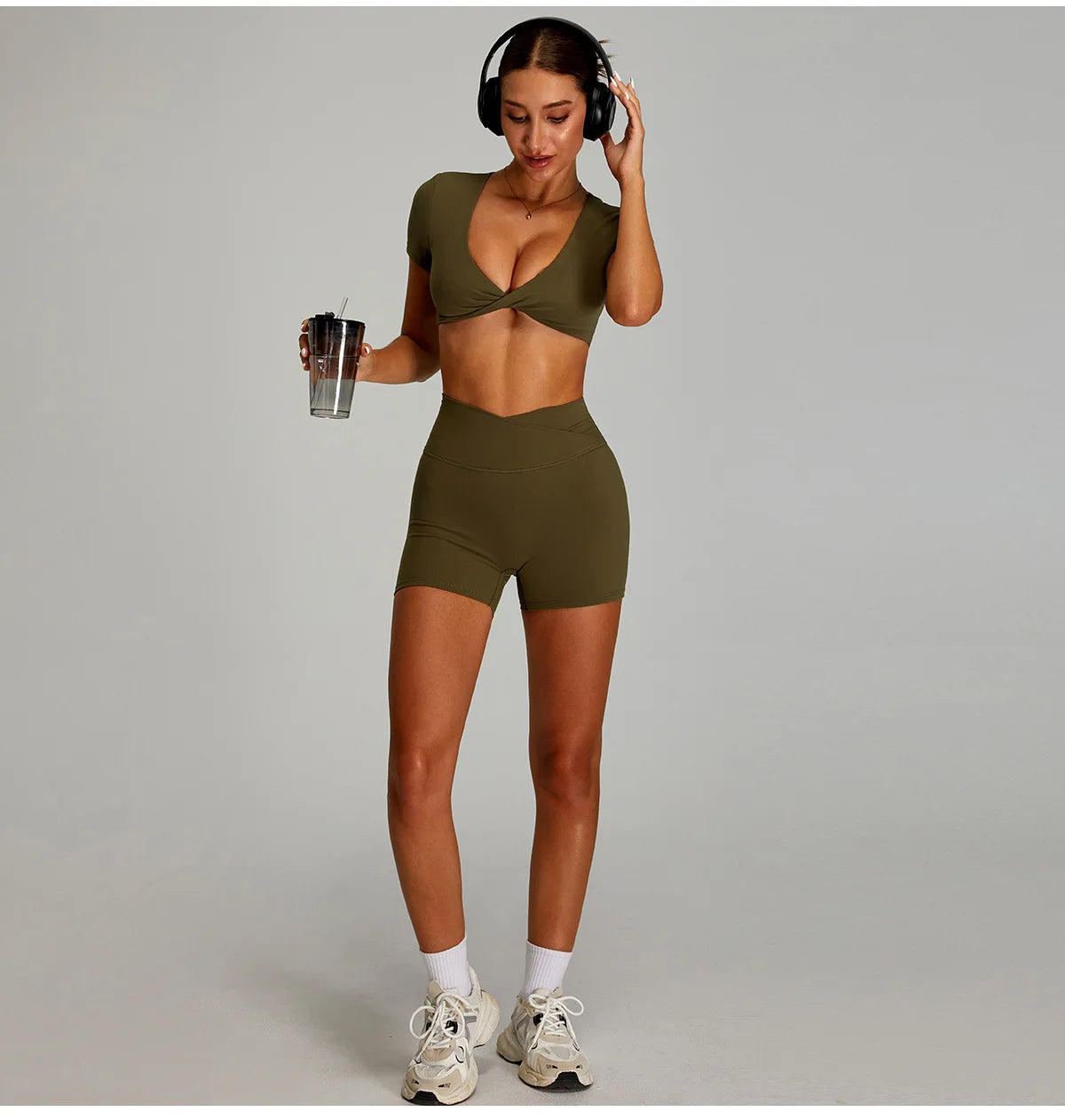 Siena Sculpt Set | Twist Front Crop & Shorts