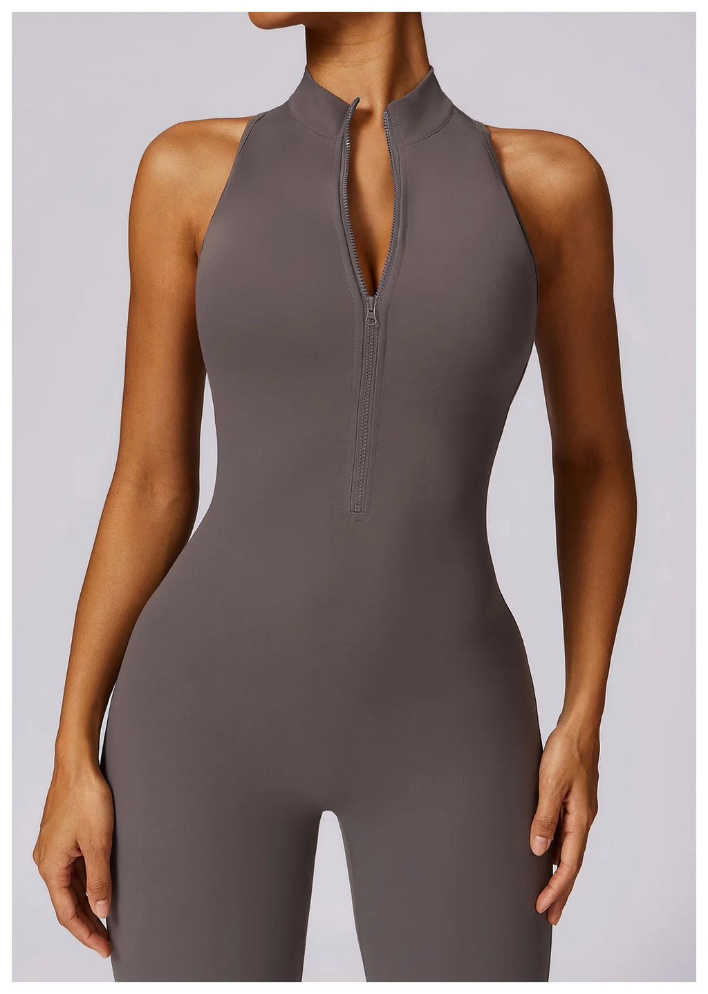 V-Back Sculpt Sleeveless Jumpsuit