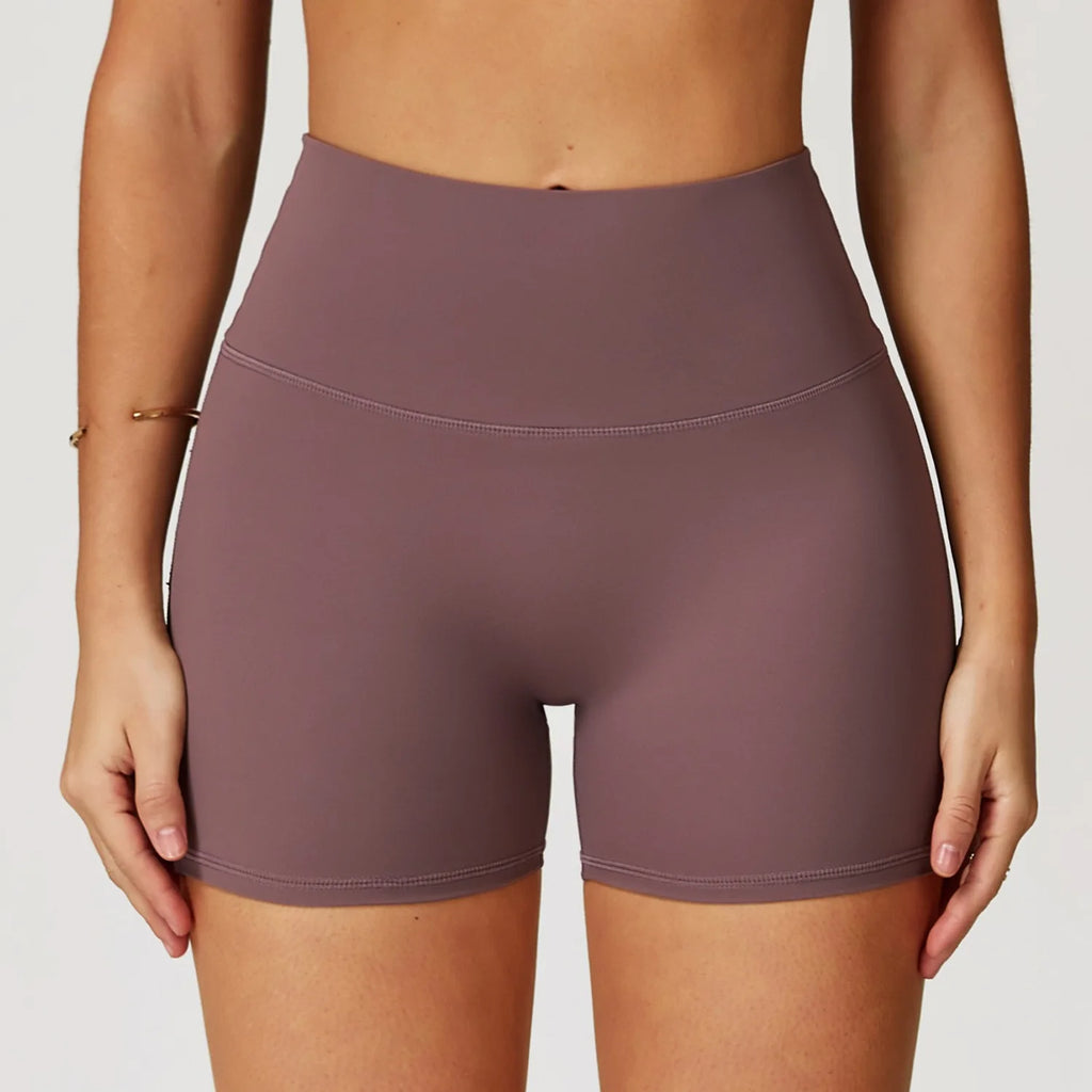 Bare Feel High-Waist Compression Gym Shorts