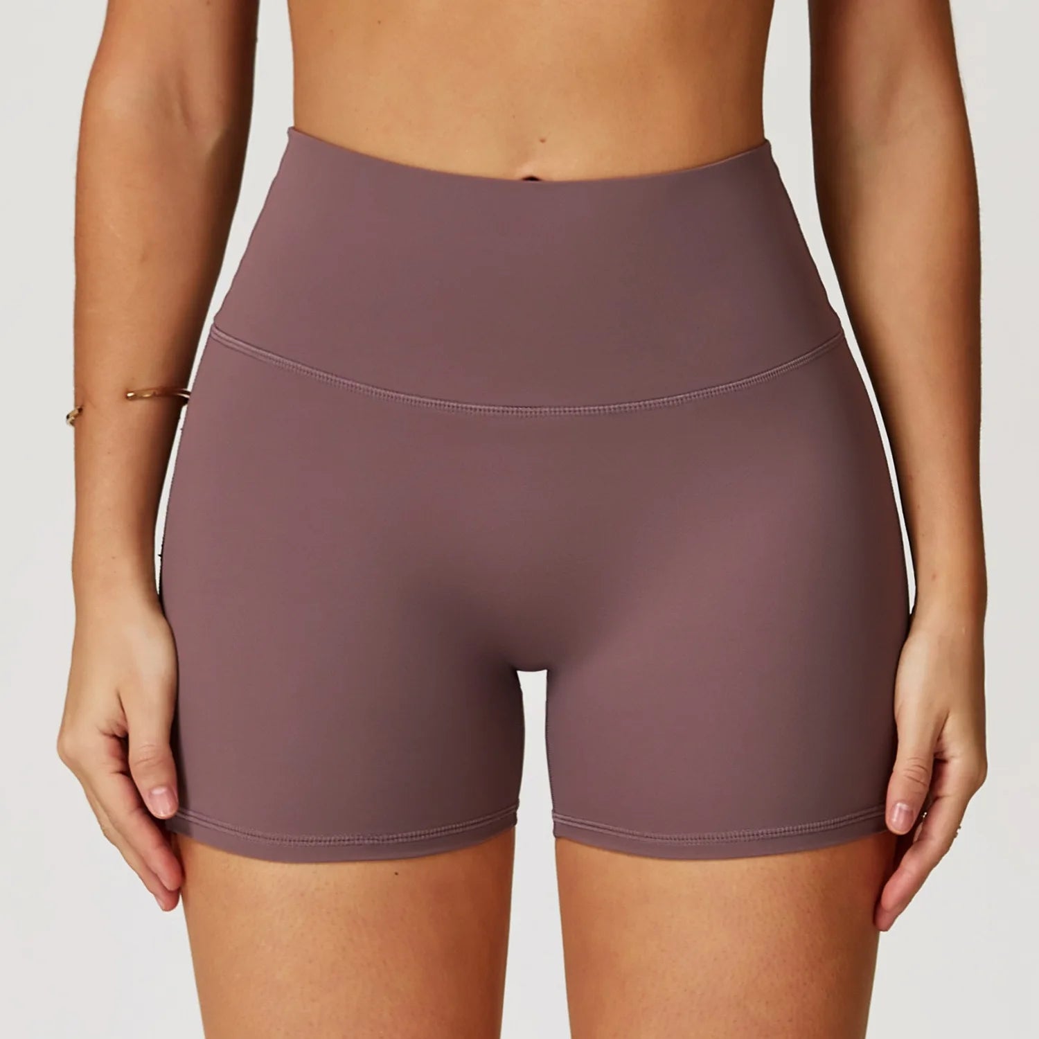 Bare Feel High-Waist Compression Gym Shorts
