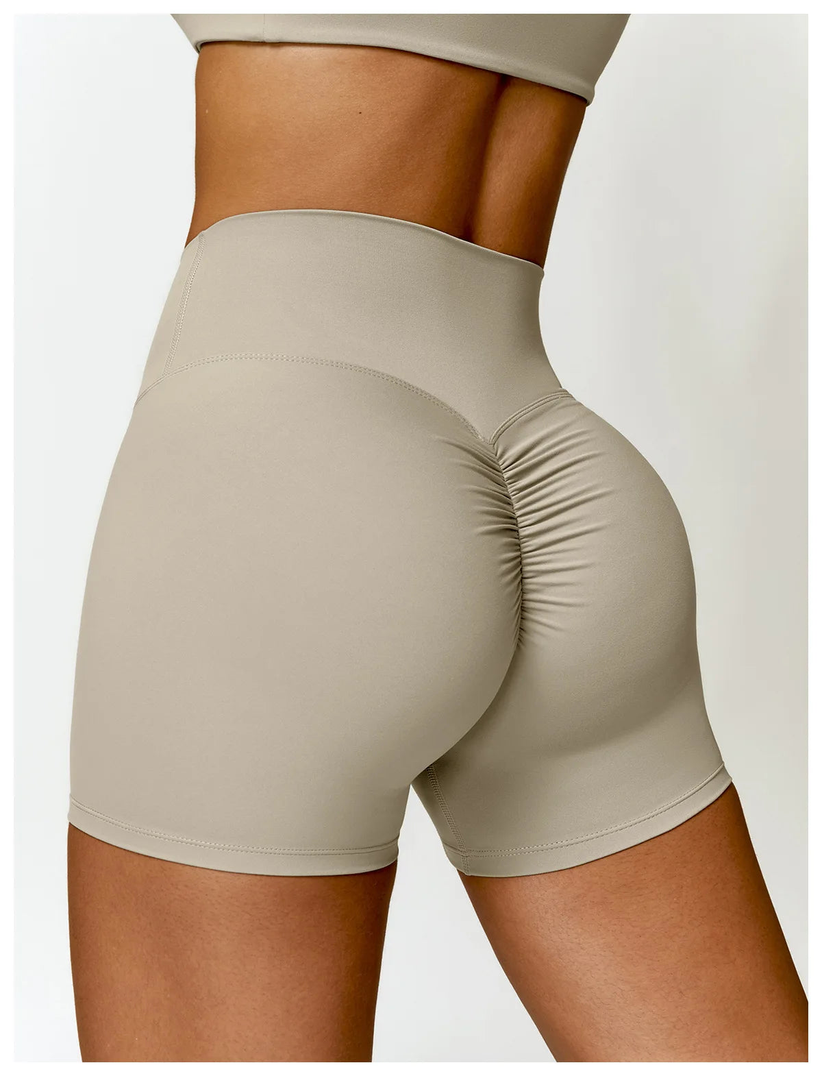 2-Piece Set – Long Sleeve Crop Top or Bra & Shorts