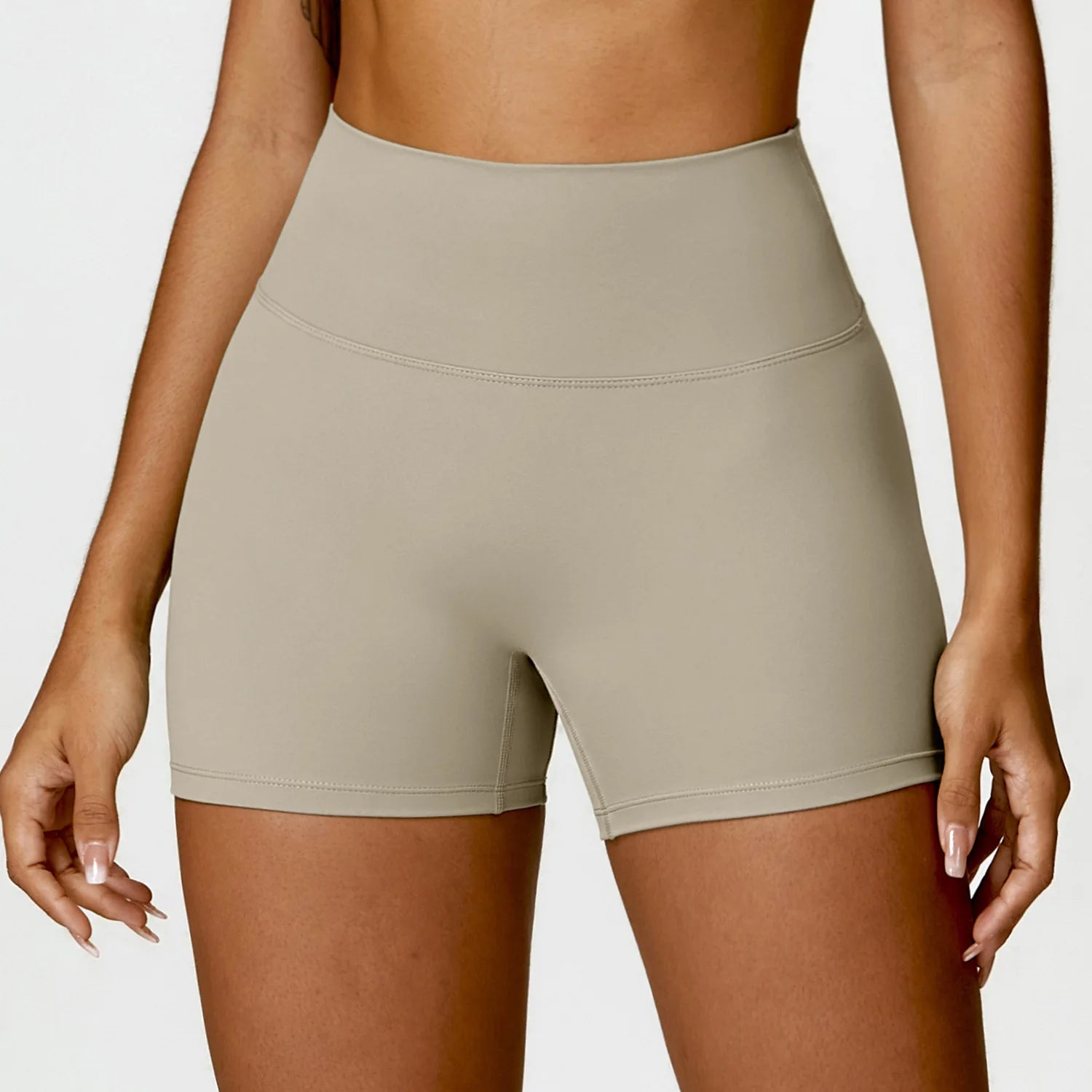 High-Waist Quick-Dry Scrunch Shorts