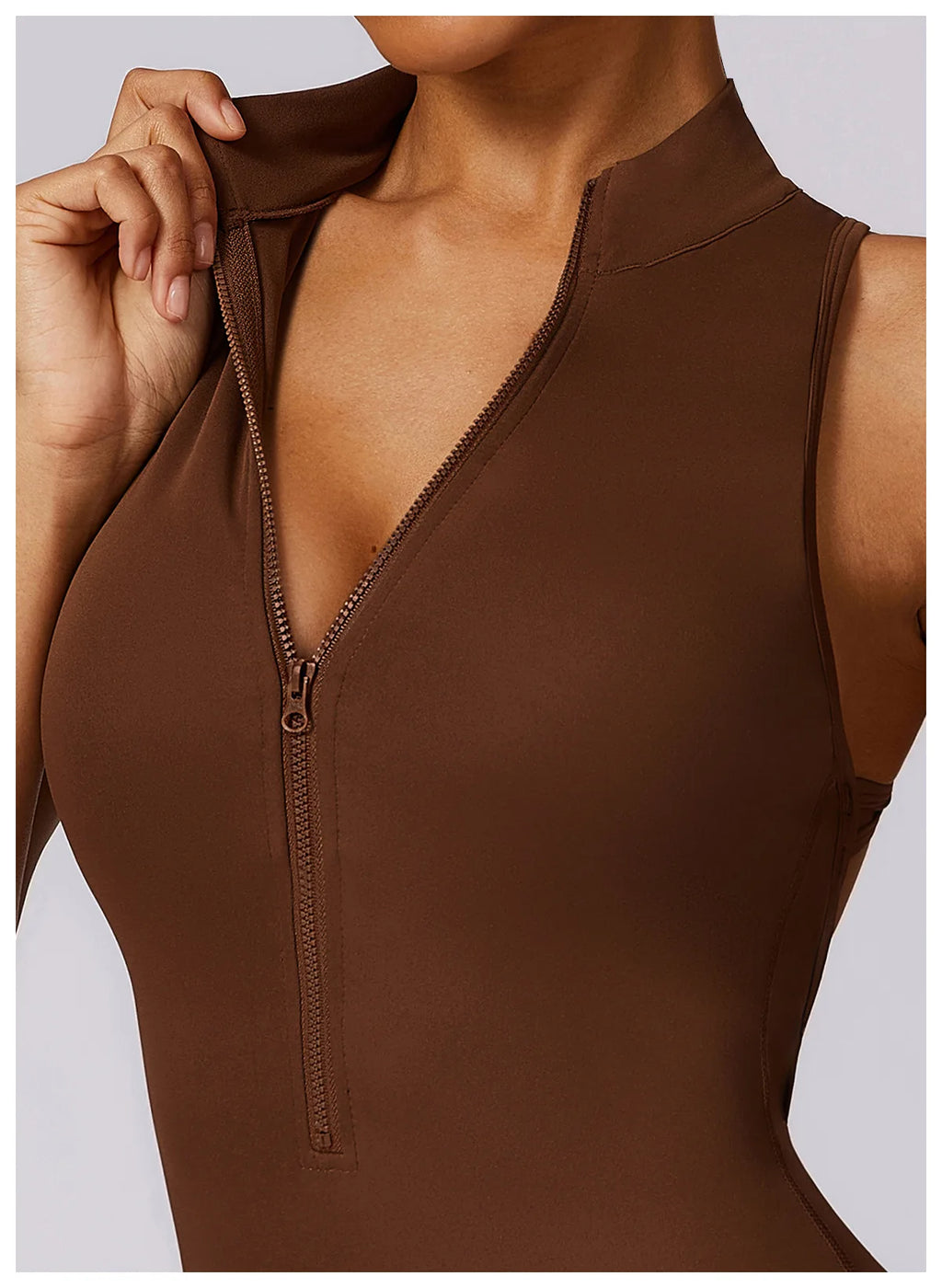 V-Back Sculpt Sleeveless Jumpsuit