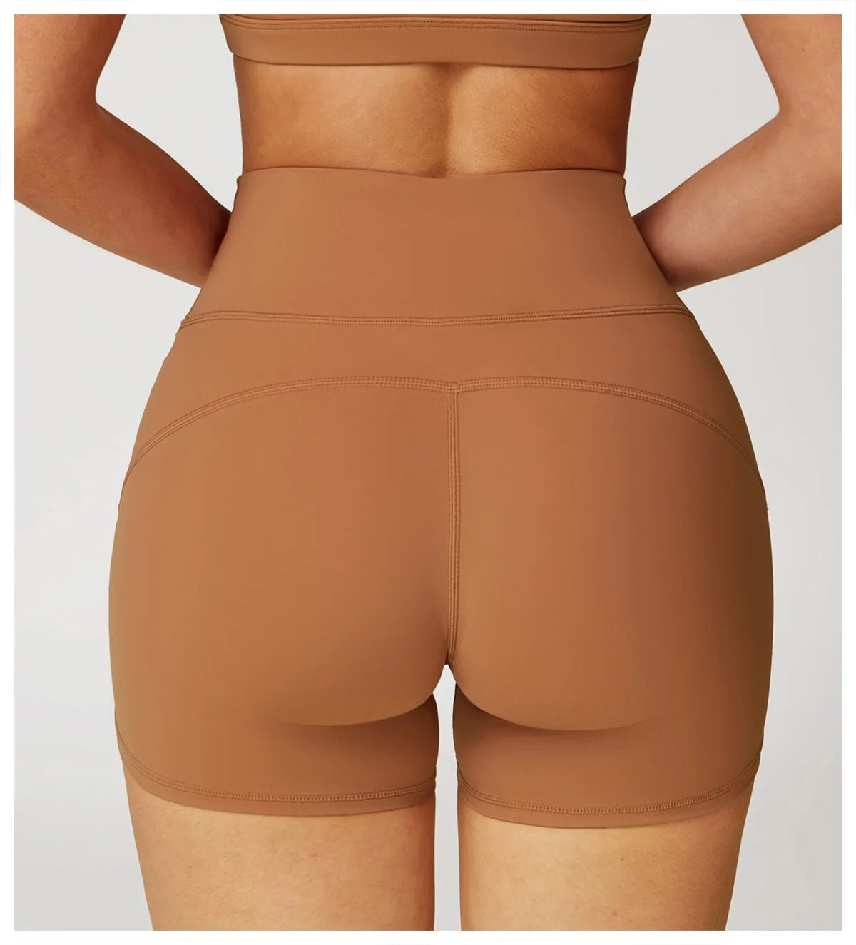 Bare Feel High-Waist Compression Gym Shorts