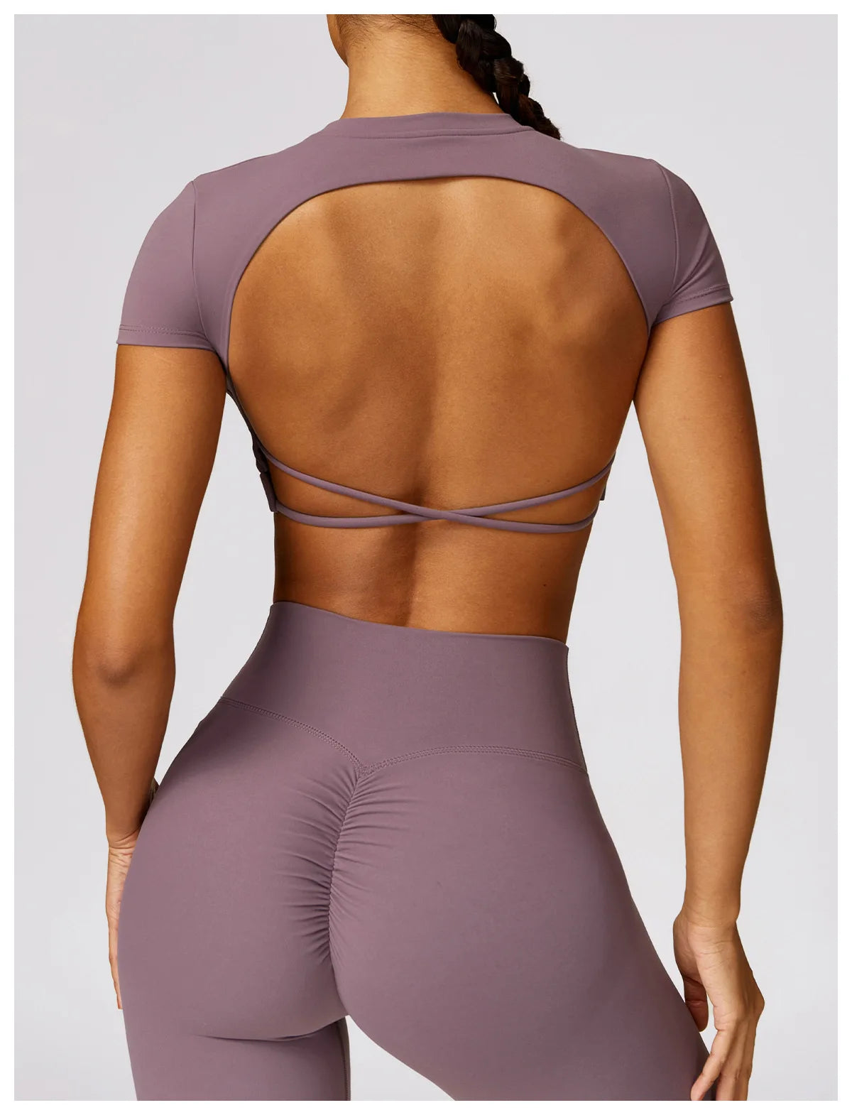 Breathable Backless Crop Top
