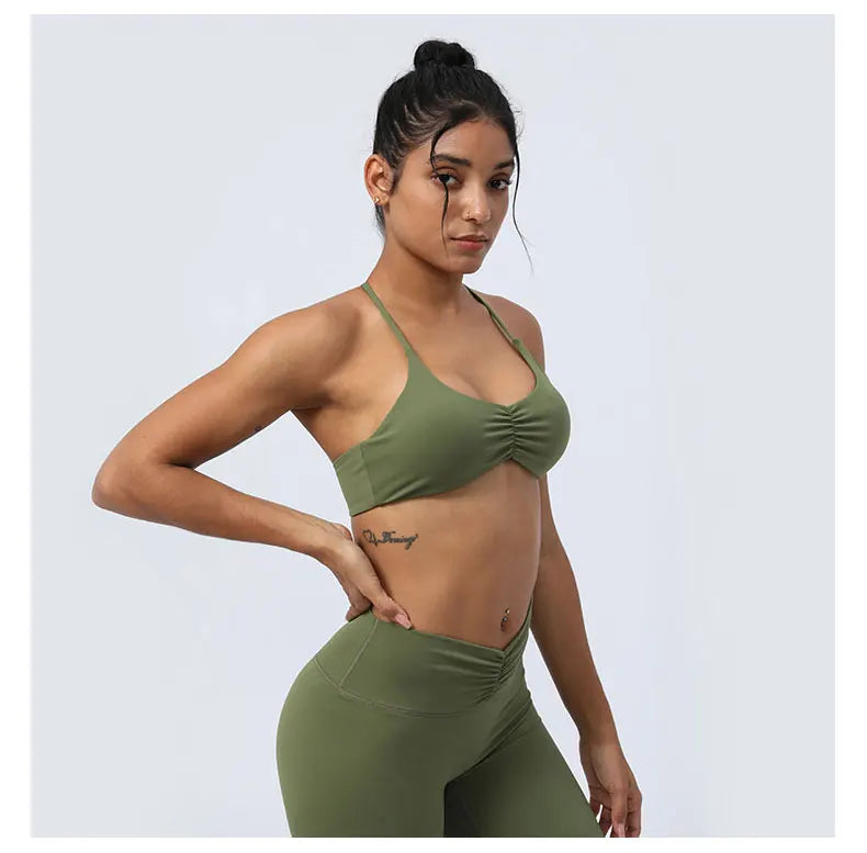Racerback Scrunch Seamless Sports Bra