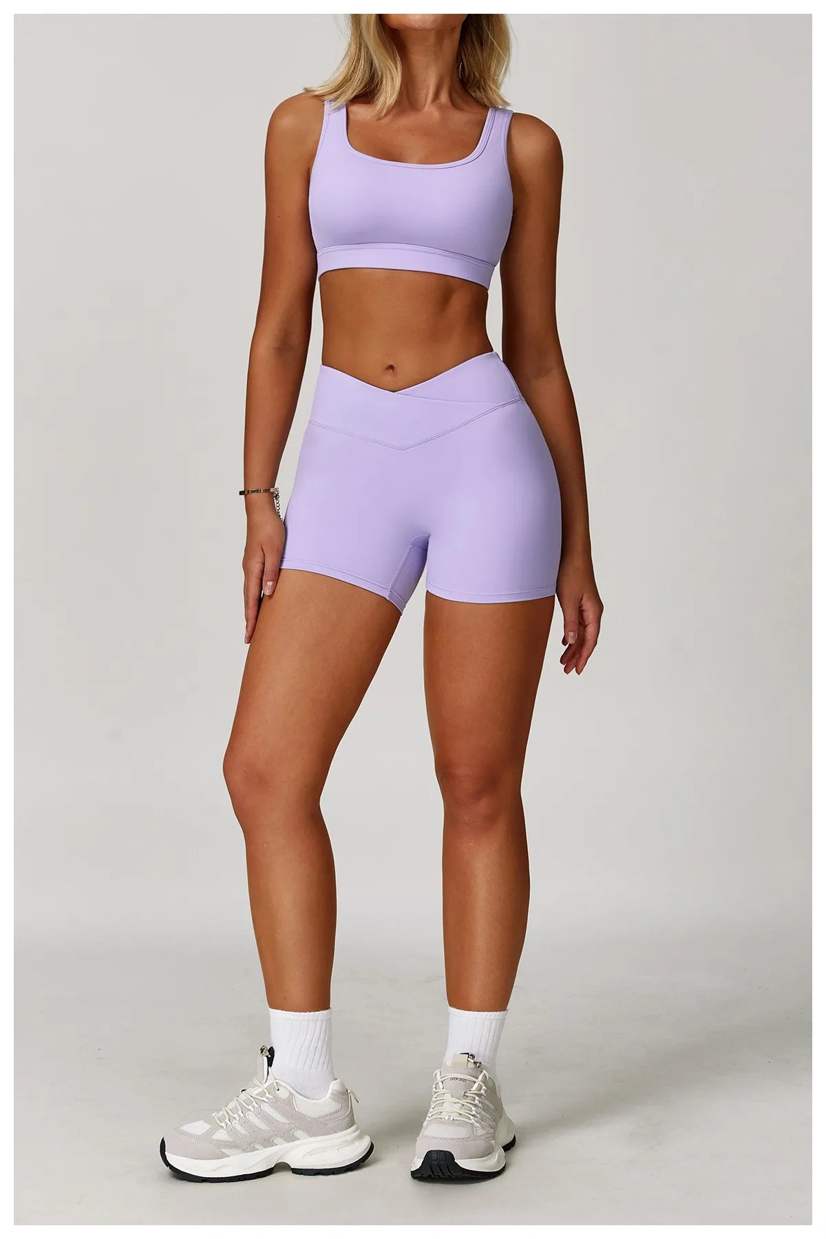 2-Piece Pastel Workout Shorts Set