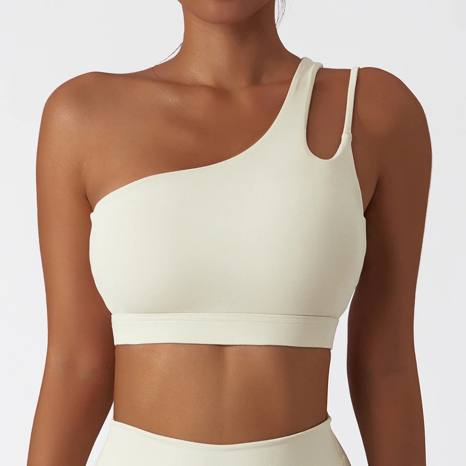 Quick-Dry Asymmetric Sports Bra
